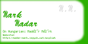 mark madar business card